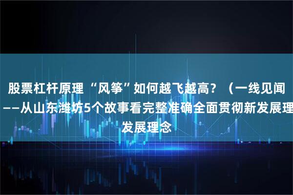 股票杠杆原理 “风筝”如何越飞越高？（一线见闻） ——从山东潍坊5个故事看完整准确全面贯彻新发展理念