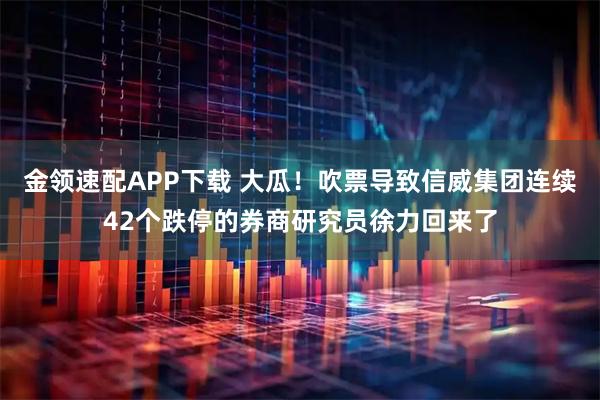 金领速配APP下载 大瓜！吹票导致信威集团连续42个跌停的券商研究员徐力回来了
