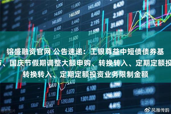 镕盛融资官网 公告速递：工银尊益中短债债券基金2025年中秋节、国庆节假期调整大额申购、转换转入、定期定额投资业务限制金额