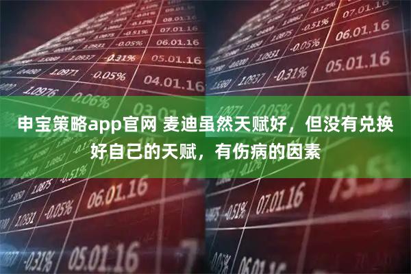 申宝策略app官网 麦迪虽然天赋好，但没有兑换好自己的天赋，有伤病的因素