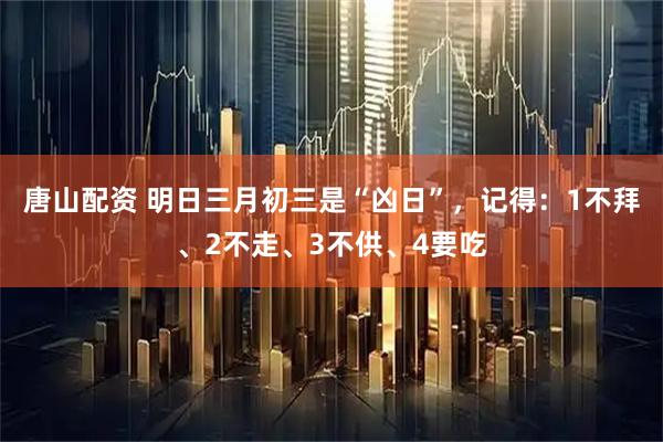 唐山配资 明日三月初三是“凶日”，记得：1不拜、2不走、3不供、4要吃